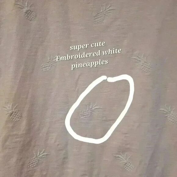 Talbots Women's Pale Pink Cotton Crew Neck Short Sleeve T-Shirt w Embroidered Wh - Picture 8 of 10